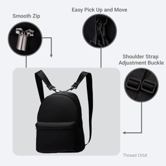 Small Nylon Backpack Purse with Adjustable Strap for Women main image 6